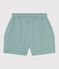 Shorts infantiles de algodón liso verde PAUL