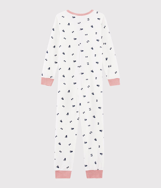 Mono de niño de rizo con rizo picado blanco MARSHMALLOW/azul MEDIEVAL