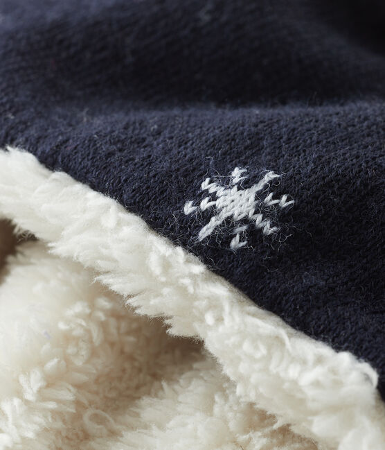 Gorro peruano para bebé niño forrado de sherpa azul SMOKING