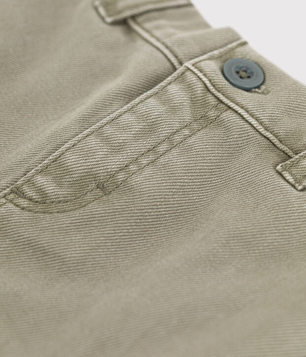 Shorts de tejido vaquero para beb&eacute; verde