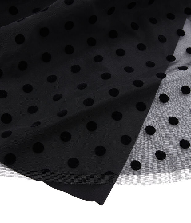 Falda de tul para mujer negro