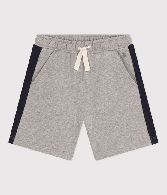 Pantalón corto de algodón para niño gris CHATON CHINE