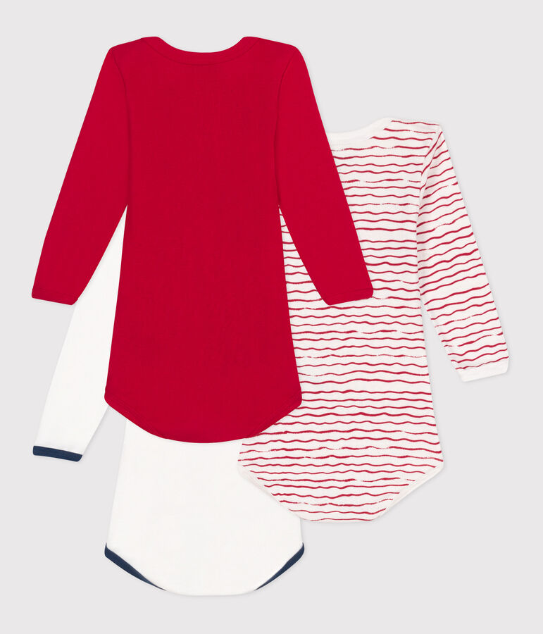 Juego de 3 bodis de algod&oacute;n de manga larga para beb&eacute; multicolor