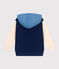Sudadera infantil de algodón liso con capucha azul MEDIEVAL/blanco MULTICO