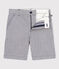 Bermudas de tela de algodón a rayas para niño azul MEDIEVAL/blanco MARSHMALLOW