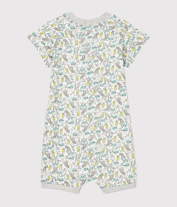 Mono corto estampado para beb&eacute; ni&ntilde;o blanco/multicolor