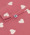 Camisón de manga corta con estampado de corazones para mujer rosa ROSEWOOD/ MARSHMALLOW