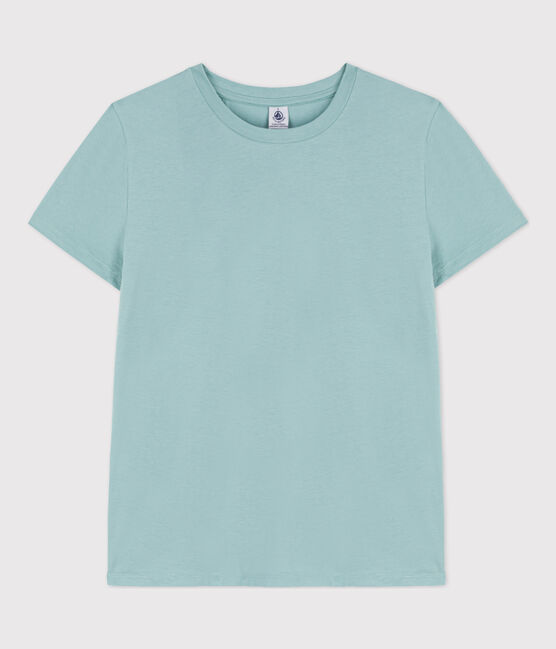Camiseta LA RECTA de algodón con cuello redondo para mujer verde BOB