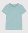 Camiseta LA RECTA de algodón con cuello redondo para mujer verde BOB