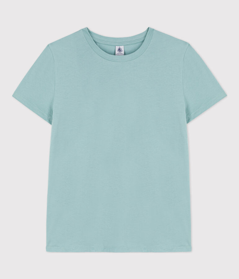 Camiseta LA RECTA de algod&oacute;n con cuello redondo para mujer verde