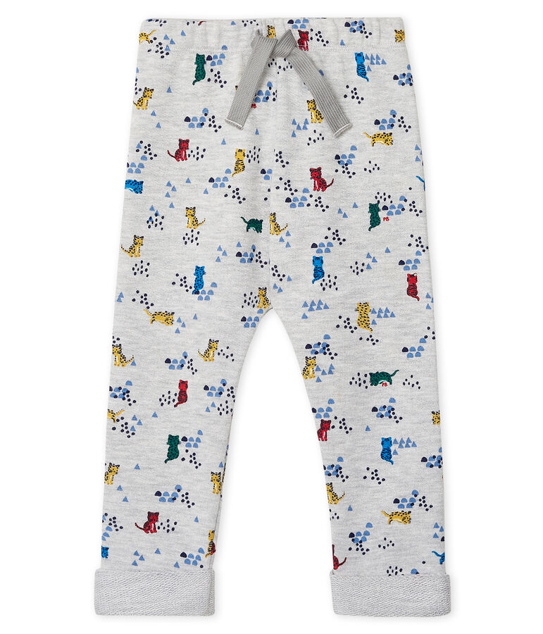 Pantal&oacute;n de mulet&oacute;n estampado para beb&eacute; ni&ntilde;o gris/multicolor