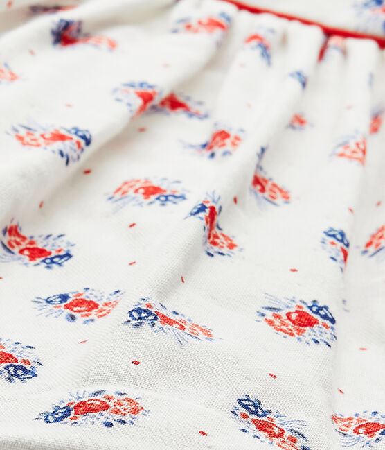 Vestido para bebé niña en túbico estampado blanco LAIT/blanco MULTICO