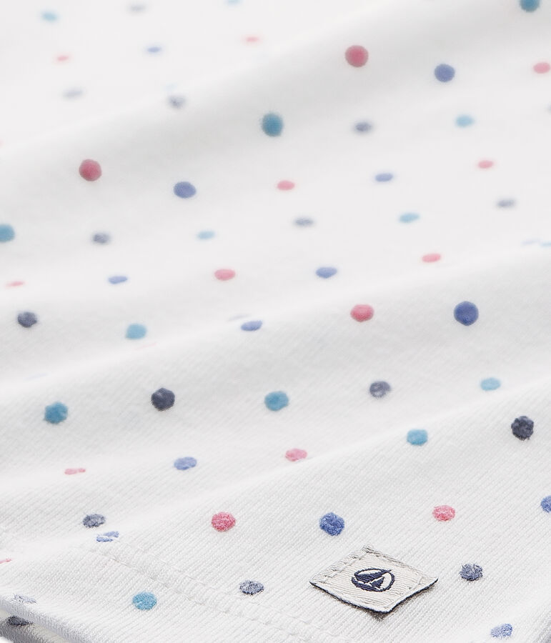 Pijama de lunares para ni&ntilde;a blanco/rosa/multicolor