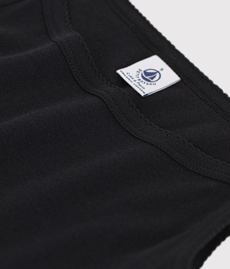 Camiseta de tirantes L'ICONIQUE de algod&oacute;n ORG&Aacute;NICO de mujer negro NOIR