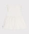 Vestido sin mangas de algodón façonné para bebé blanco MARSHMALLOW
