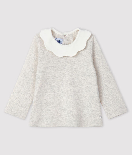Blusa de manga larga para bebé niña beige MONTELIMAR CHINE