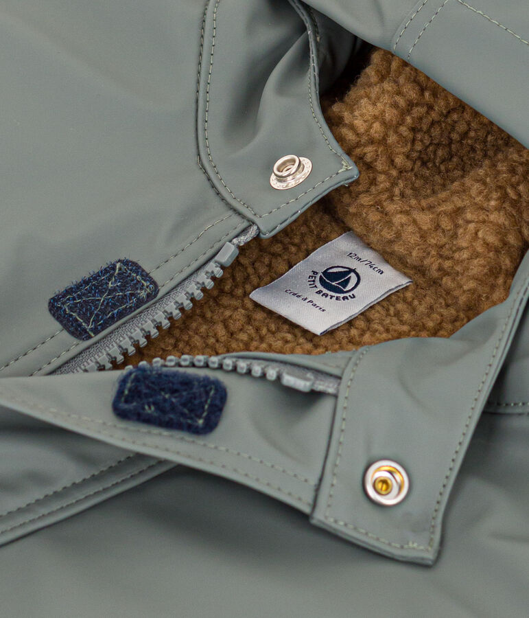 Chubasquero c&aacute;lido para beb&eacute; verde THUYA