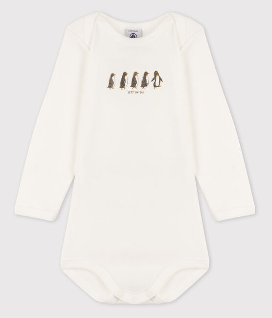 Bodi de manga larga para bebé niña blanco MARSHMALLOW/amarillo BOUDOR