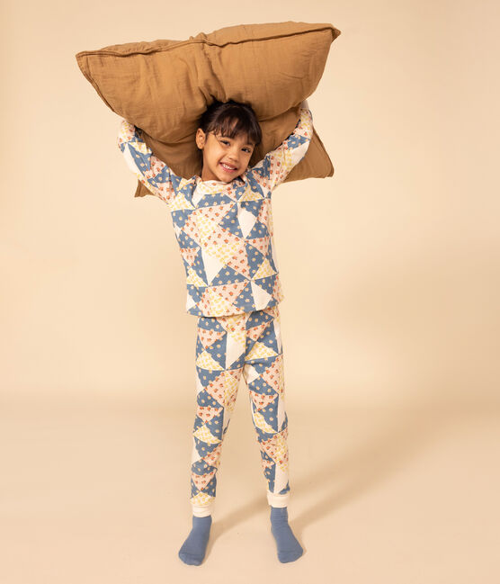 Pijama patchwork de algodón para niña blanco AVALANCHE/ MULTICO