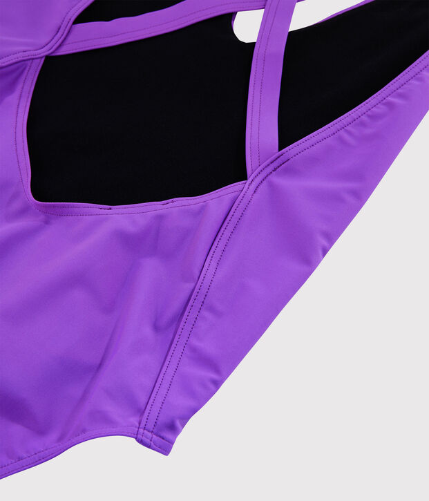 Traje de ba&ntilde;o de 1 pieza ecorresponsable para mujer violeta