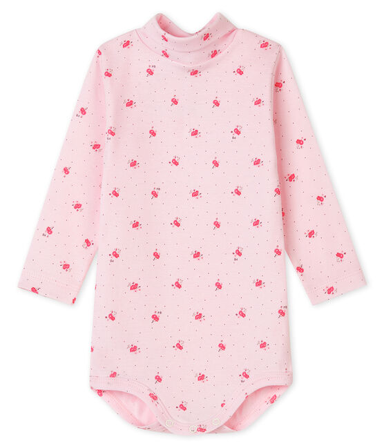 Body de manga larga con cuello redondo para bebé unisex rosa VIENNE/ CUPCAKE