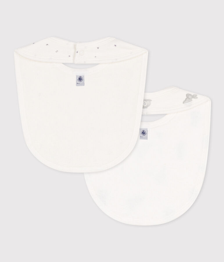 LOTE DE 2 BABEROS DE ALGOD&Oacute;N PARA BEB&Eacute; multicolor