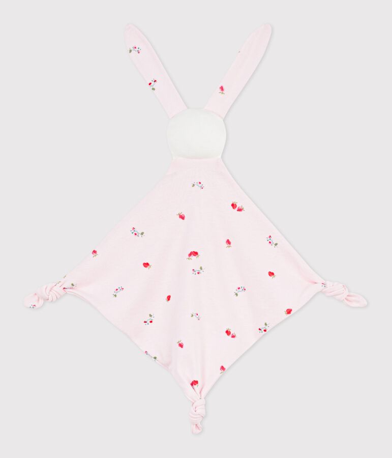 Doudou de algod&oacute;n con estampado de flores para beb&eacute; rosa/multicolor
