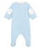 Pelele de terciopelo de algodón liso para bebé niño azul FRAICHEUR