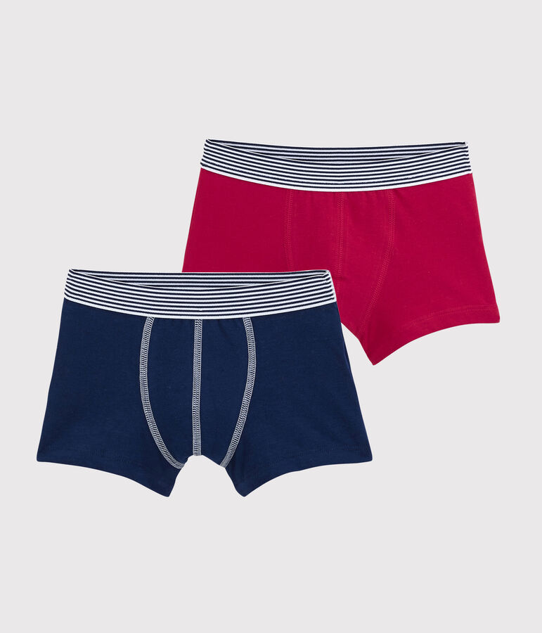 Lote de 2 b&oacute;xers de algod&oacute;n ecol&oacute;gico y elastano de ni&ntilde;o multicolor