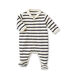 Pijama de bebé rayado con cuello blusa