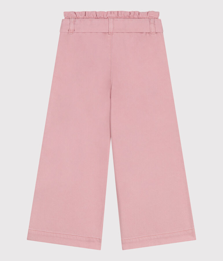 Pantal&oacute;n infantil de mezcla de algod&oacute;n y lyocell. rosa