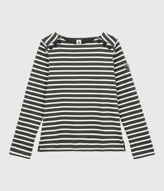 Camiseta de mujer gris ORAGE/blanco MARSHMALLOW