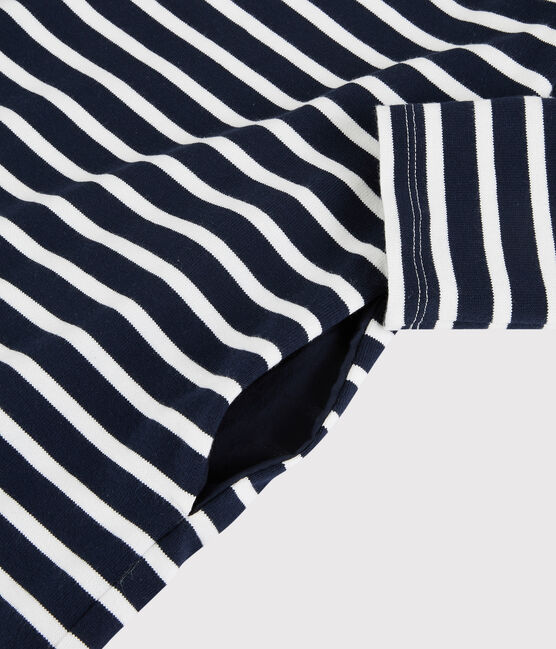 Vestido marinero de mujer azul SMOKING/blanco MARSHMALLOW