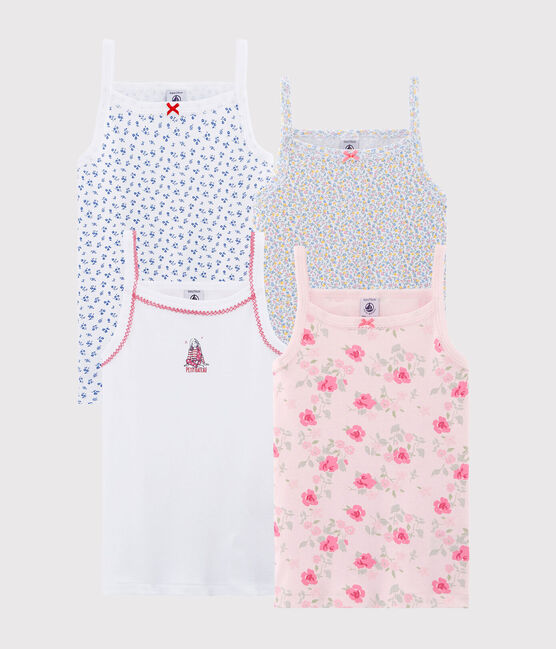 Juego sorpresa de 4 camisetas de tirantes para niña variante 1