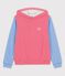Sudadera con capucha de algodón ORGÁNICO de mujer rojo PEPS/blanco MARSHMALLOW