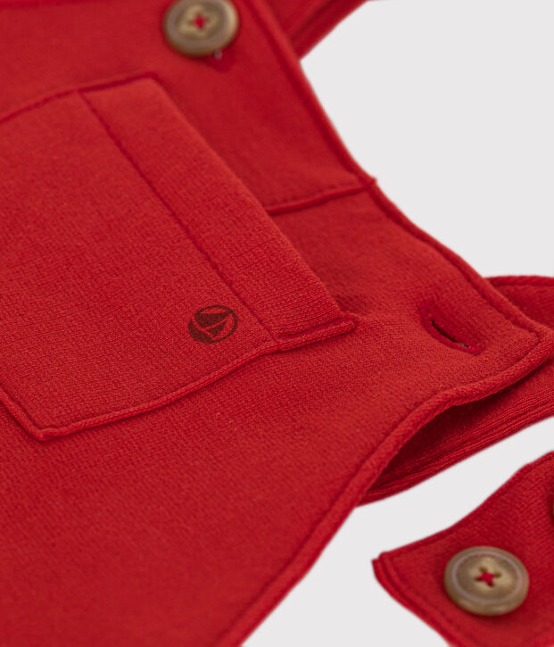 Peto corto de mulet&oacute;n ligero para beb&eacute; rojo