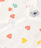 Pijama de algodón con corazones para bebé blanco MARSHMALLOW/blanco MULTICO