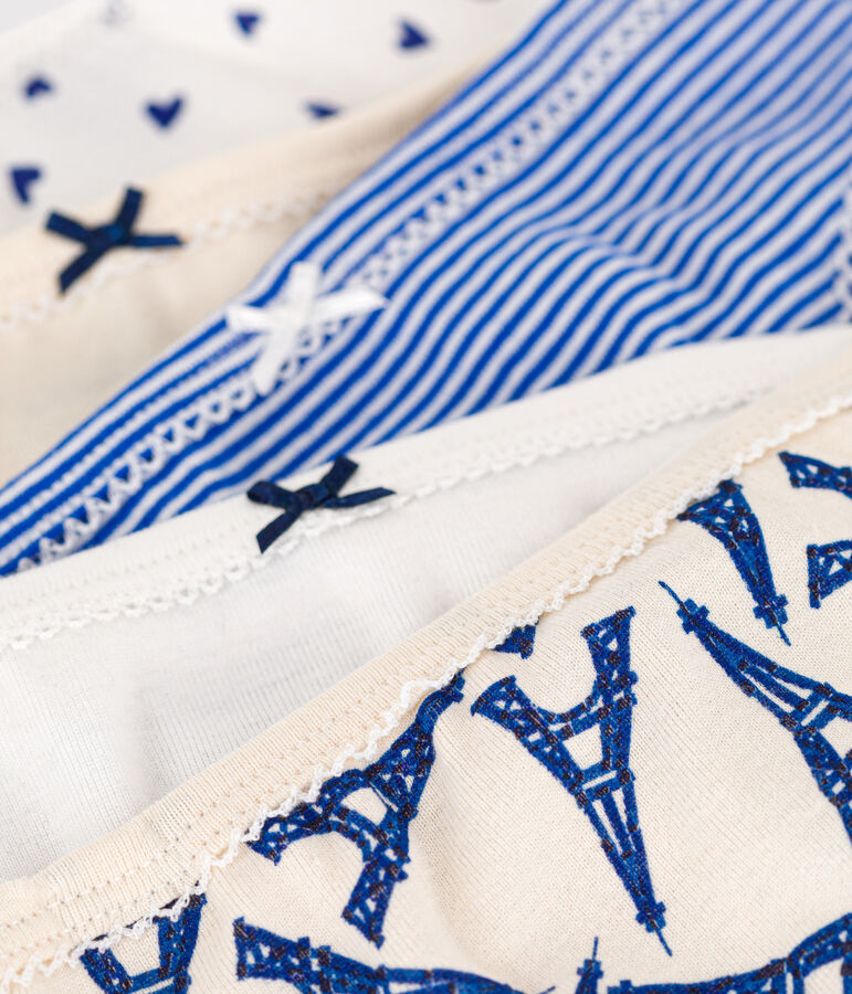 Juego de 5 braguitas de algod&oacute;n Par&iacute;s para ni&ntilde;a multicolor