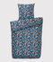 Juego de cama con estampado de jungla de popelina azul MEDIEVAL/blanco MULTICO