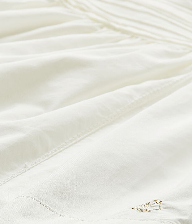 Vestido de ni&ntilde;a en popelina blanco