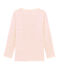 Camiseta infantil de manga larga en lana y algodón rosa CHARME/blanco MARSHMALLOW