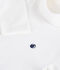 Camiseta infantil de cuello alto de algod&oacute;n blanco