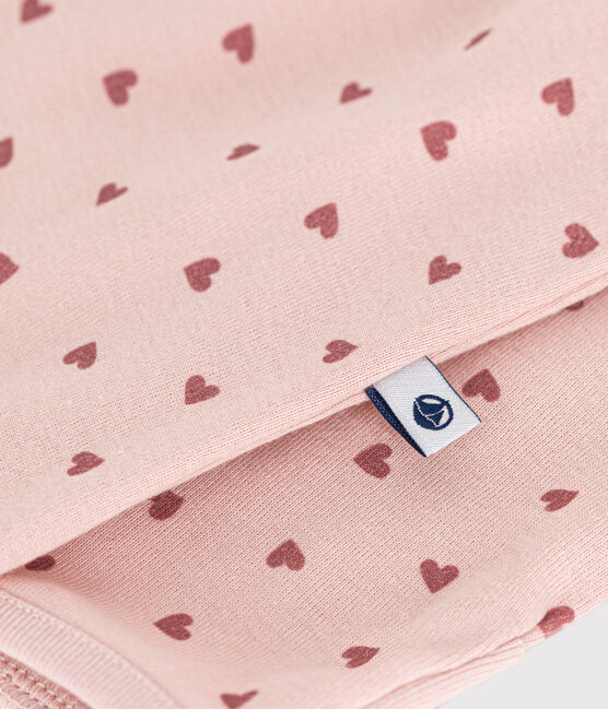 Pijama de algodón estampado para bebé rosa SALINE/ ROSEWOOD