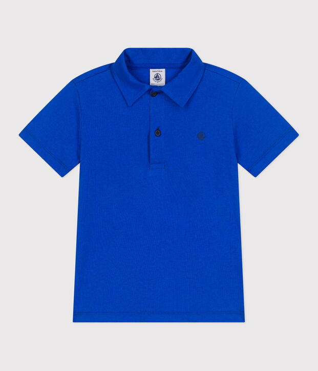 Polo infantil de algod&oacute;n liso de manga corta PERSE