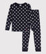 Pijama de algodón ajustado con estrellas para niño/niña