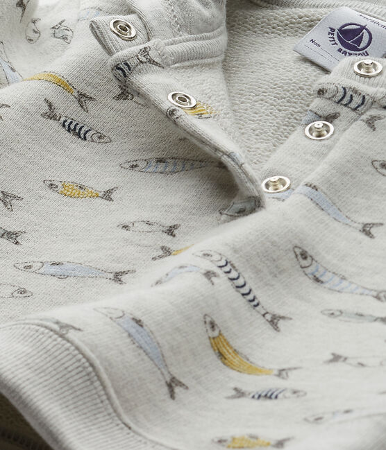 Sudadera con capucha de bebé niño gris BELUGA/blanco MULTICO