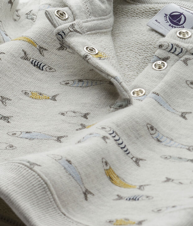 Sudadera con capucha de beb&eacute; ni&ntilde;o gris/multicolor