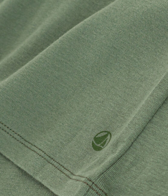 Camiseta L'ICONIQUE de algodón con cuello redondo para mujer verde CROCO