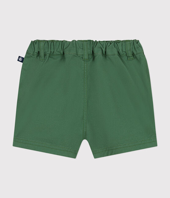 Pantalón corto de sarga para bebé verde PALMERAIE