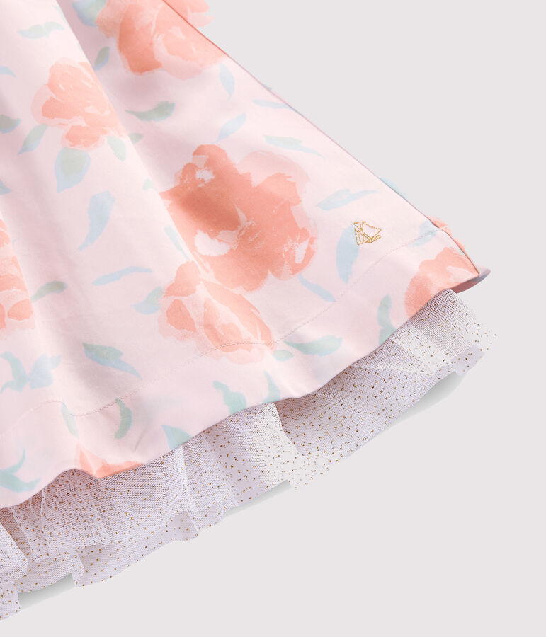 Vestido de ceremonia de ni&ntilde;a rosa VIENNE/blanco MULTICO